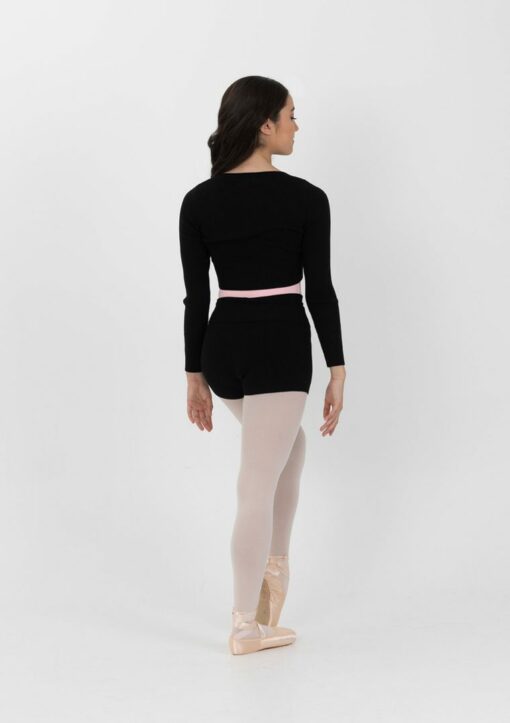 Ribbed Warm Up Top - Black - CHILD - Image 2