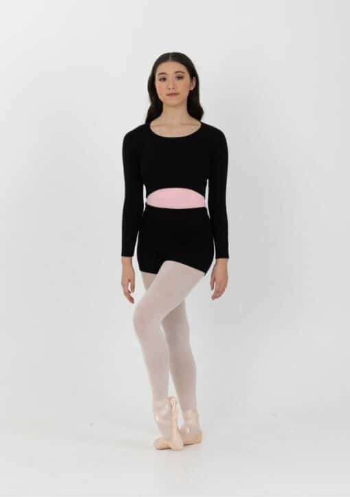 Ribbed Warm Up Top - Black - CHILD