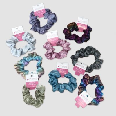 Thin Metallic Scrunchies