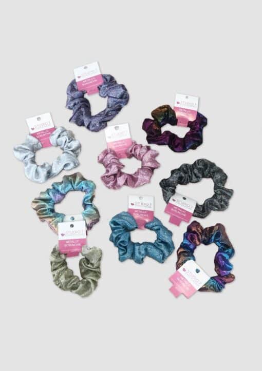 Thin Metallic Scrunchies