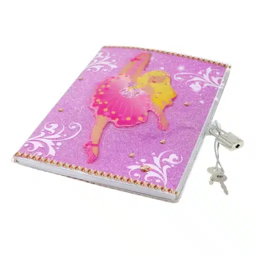 Glitter Ballerina Lockable Diary - Image 3