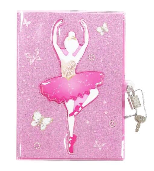 Ballerina Butterfly Lockable Diary