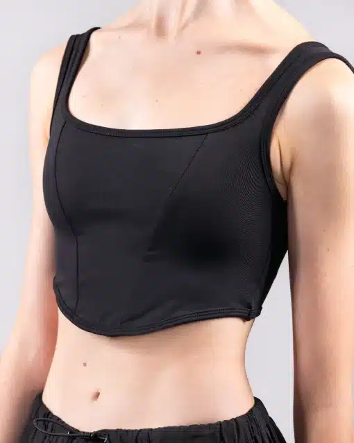 CD Sabrina Corset Crop Top - Noir - Image 3
