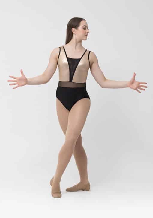 Samara Metallic Leotard - Rose Gold - CHILD