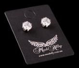 Diamante Stud Earrings- 8mm Medium