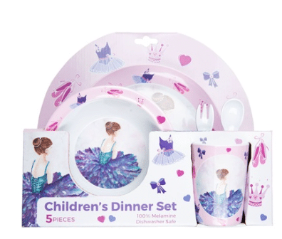 Kids Dinner Set - Purple Ballerina