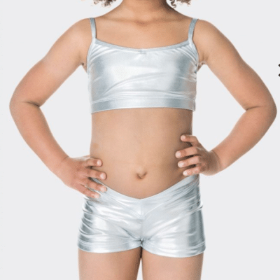 Metallic Hot Shorts – Silver – CHILD