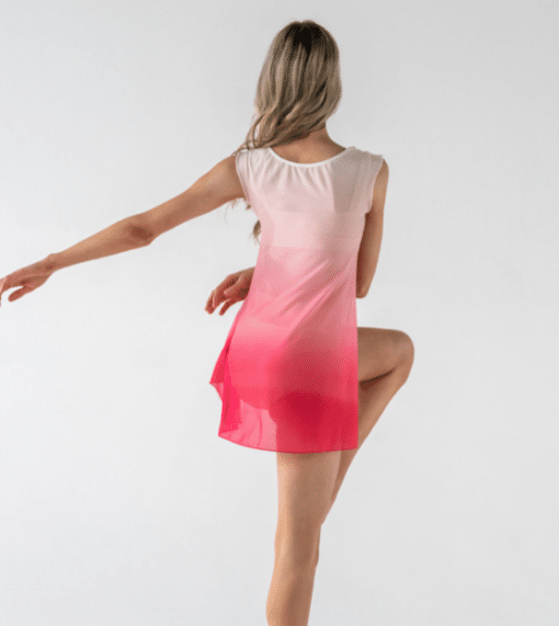 Mesh Slip Dress - Coral Ombré - ADULT - Image 2
