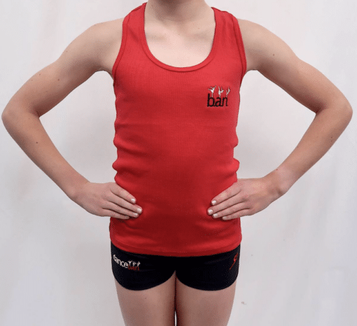 D BAN Ribbed Singlet - Red - ADULT *SALE