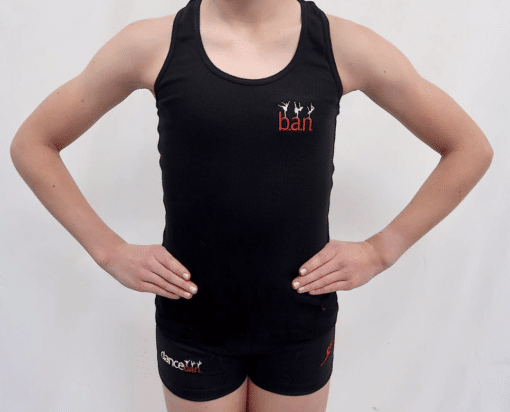 D BAN Ribbed Singlet - Black - ADULT *SALE
