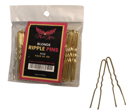 Ripple Bun Pins 6cm - Blonde - 100pk