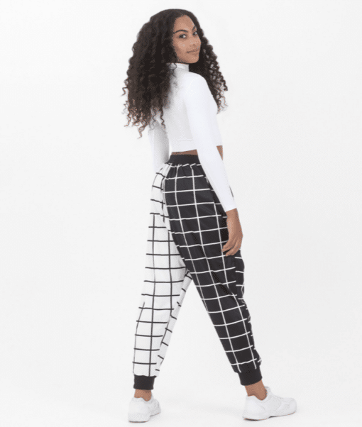 Geo Harem Pants - White/Black - ADULT - Image 2