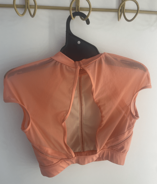 Monaco Cap Sleeve Crop - Coral - Image 4