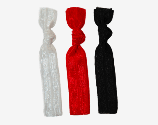 Stretch Wrist/Hair Ties - Red, White, Black