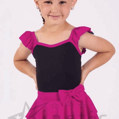 Ariana Leotard Dress - Black/Pink