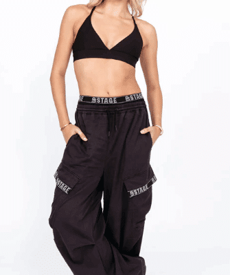Upstage World Exposed Parachute Pant - Black