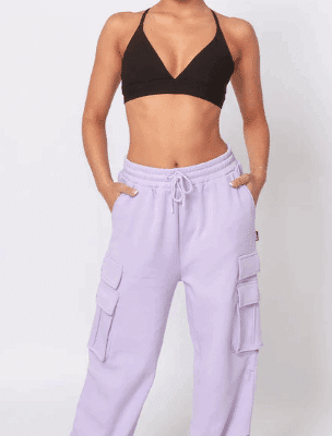 Upstage World Pop & Lock Cargo Pants - Lavender