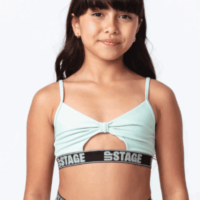 Upstage World Knot Stop Crop - Mint