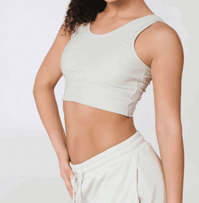Upstage World Crop & Lock Tank - Grey