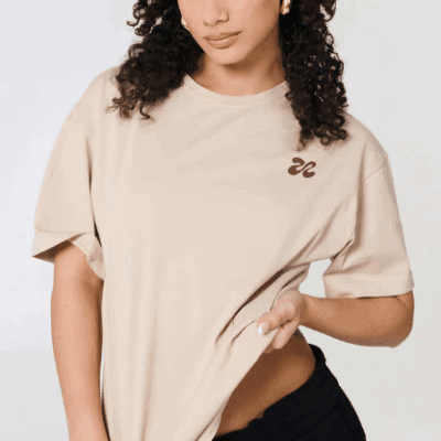 Upstage World Choreographer Baggy Tee- Beige