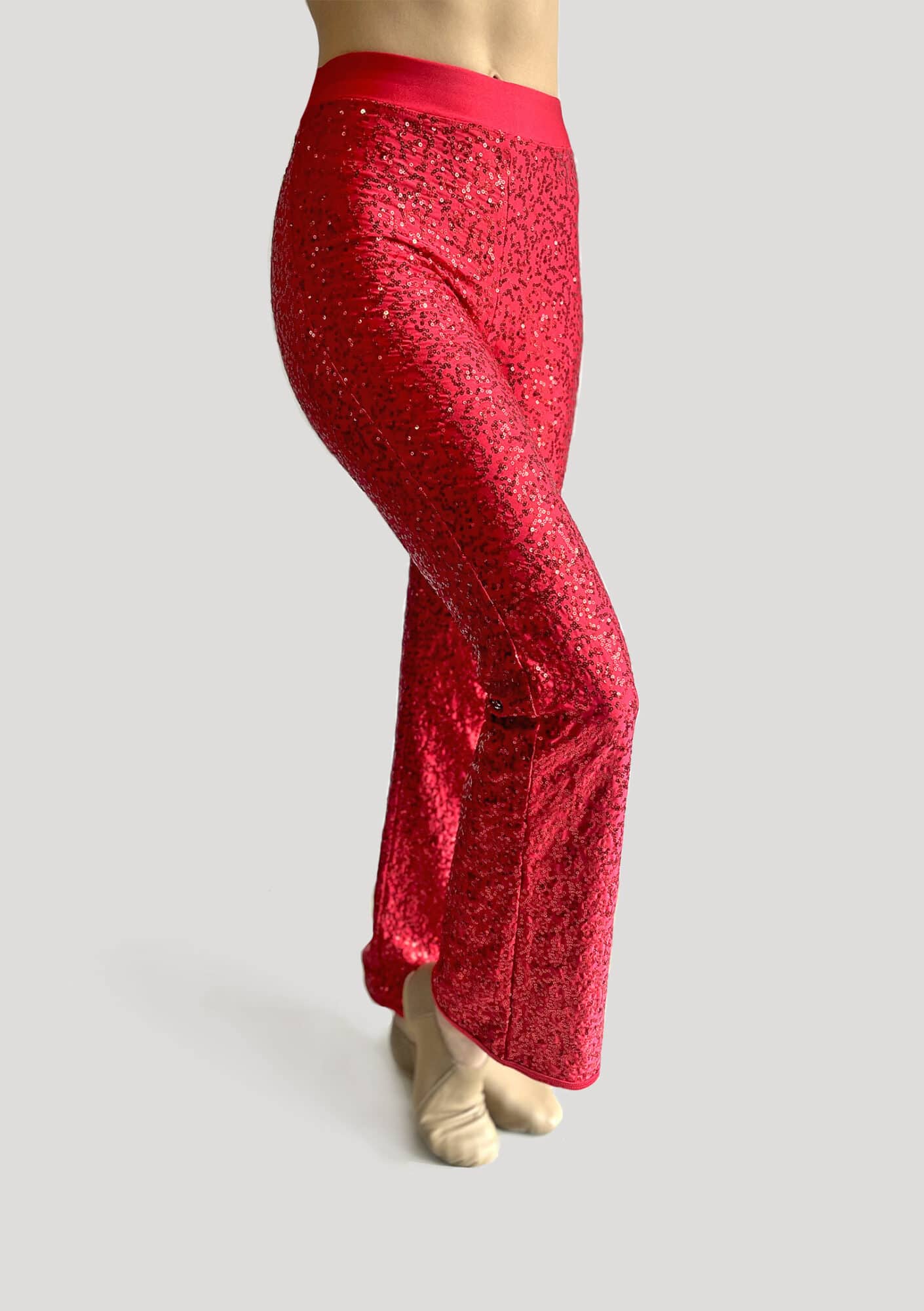 Red sequin on sale flare pants