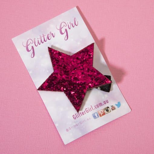 Star Hairclip - Hot Pink