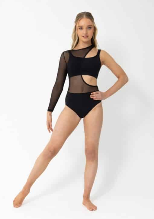 Tammy Mesh Leotard - Black - ADULT