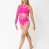 Tammy Mesh Leotard - Hot Pink - CHILD
