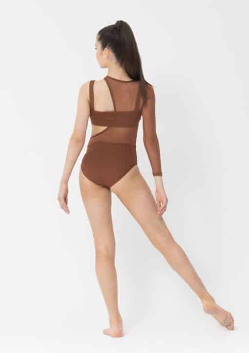 Tammy Mesh Leotard - Mocha - CHILD - Image 2
