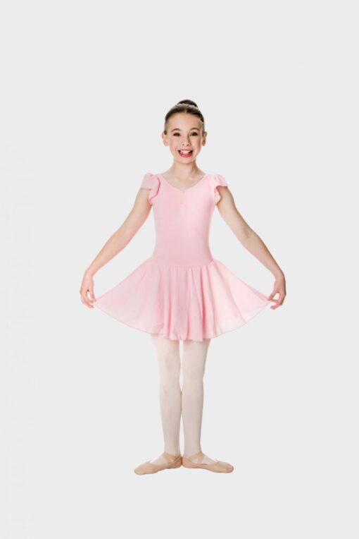 Cap Sleeve Chiffon Dress - Ballet Pink - CHILD