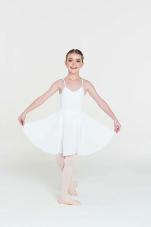 Long Full Circle Skirt - White - CHILD