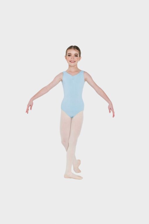 Thick Strap Leotard - Pale Blue - CHILD