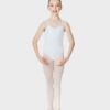Camisole Strap Leotard - White - ADULT