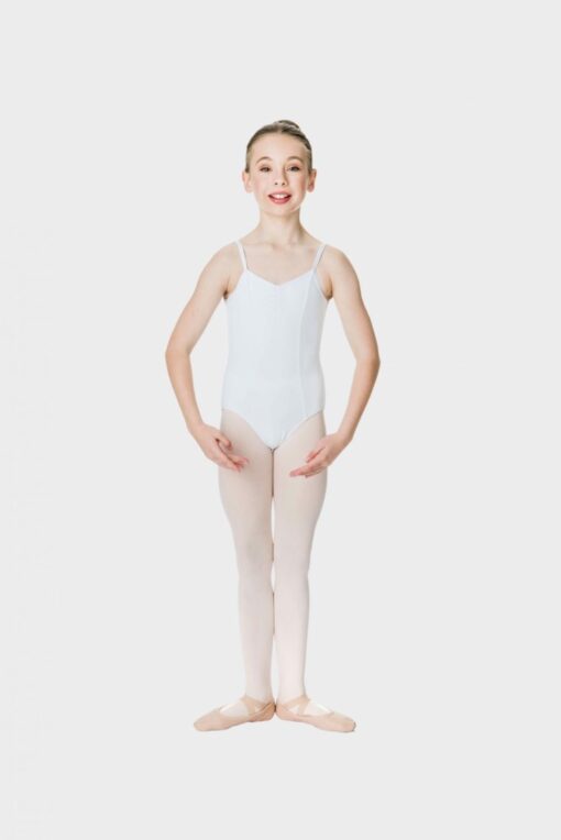 Camisole Strap Leotard - White - ADULT