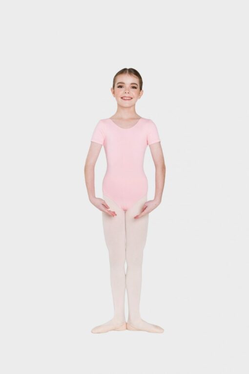 Short Sleeve Leotard - Ballet Pink - CHILD