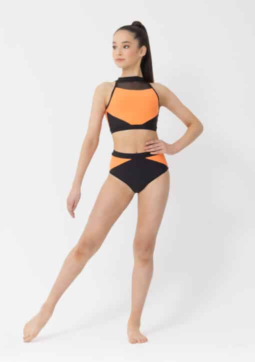 Tenille Briefs - Neon Orange/Black - CHILD