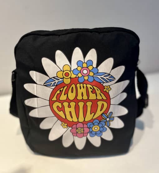 Flower Child Crossbody Bag - Black