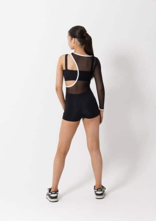 Tammy Mesh Biketard - Black - CHILD - Image 2