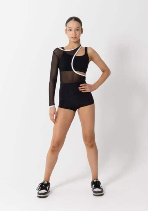 Tammy Mesh Biketard - Black - CHILD