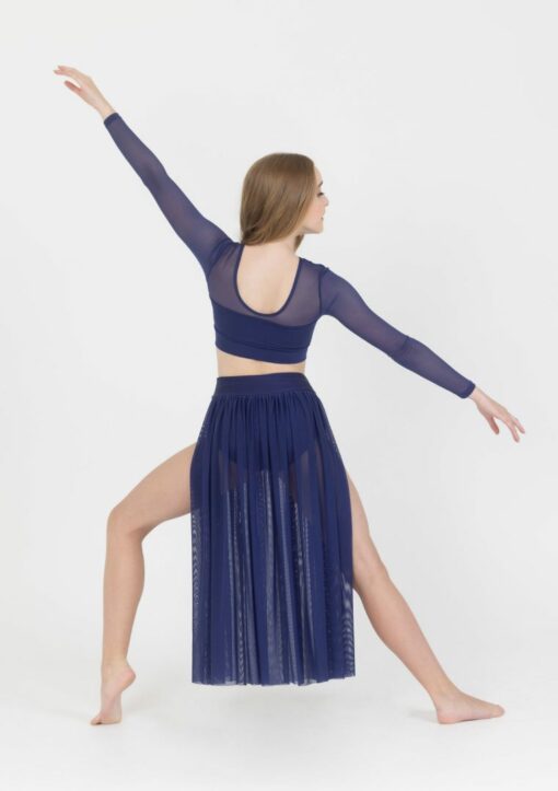 Tyler Mesh Long Sleeve Crop - Navy - CHILD - Image 2