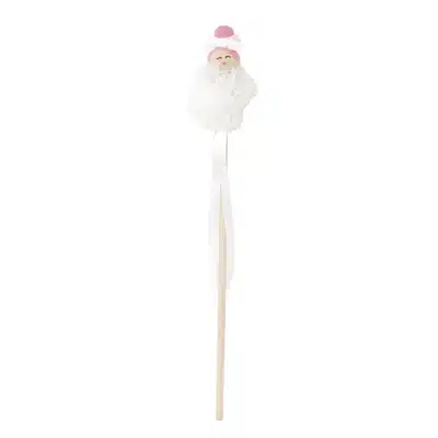 Ballerina Tulle Wood Wand - White