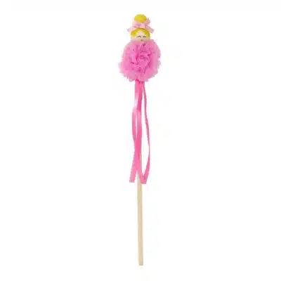 Ballerina Tulle Wood Wand - Pink