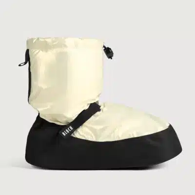 Metallic Pearl Warm up Booties - Cream - CHILD