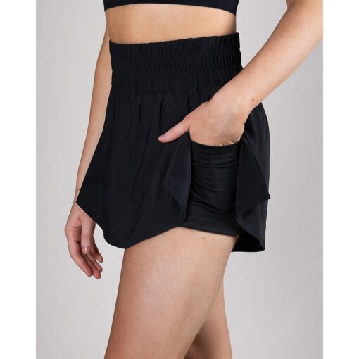 Morgan 2-in-1 Dance Short - Black - ADULT - Image 5
