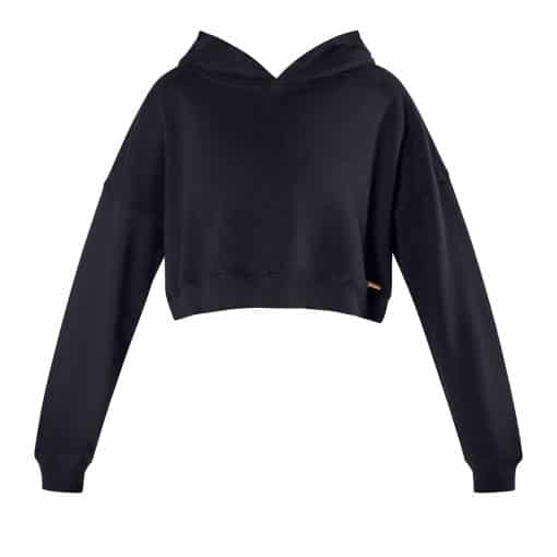 Avery Cropped Hoodie - Black - CHILD