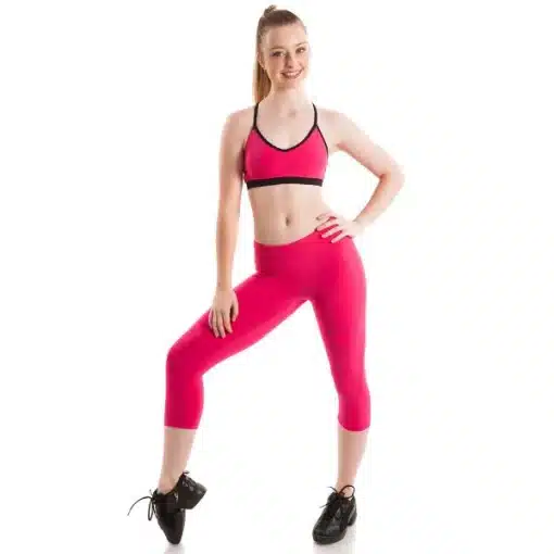 Paris Crop Top - Pink/Black - CHILD *SALE - Image 2