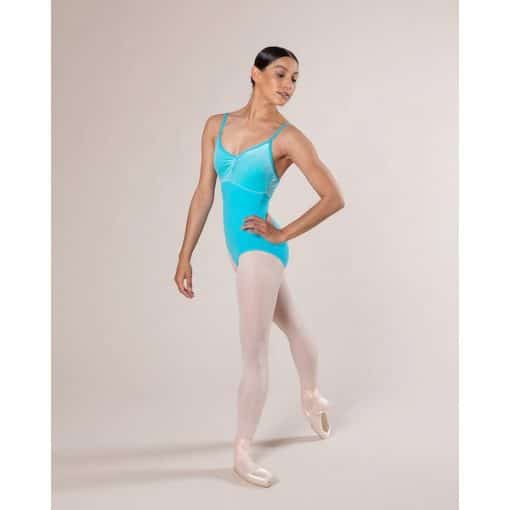 Giselle Velvet Leotard - Turquoise - ADULT - Image 3