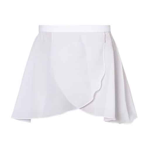 Audrey Mock Wrap Skirt - White - ADULT