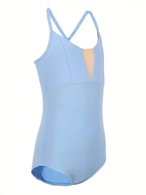 Cross Back Ballet Leotard - Baby Blue - Image 3