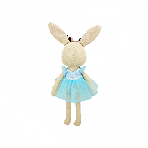 Beatrice Knitted Bunny Toy - Blue - Image 3